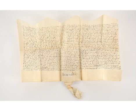 A Tudor indenture manuscript on vellum, dating to 3rd July 1530 (according to cover inscription) presumably relating to a sal