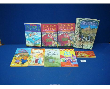 A first edition Enid Blyton book 'Hurrah for Mary Mouse', three Harry Potter books - hardback 'Harry Potter and The Philosoph