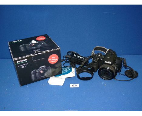 A Fujifilm Finepix S1 weather resistant Digital Camera, 16 megapixel, 50x Zoom with Wide Angle, with box, battery etc.