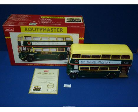 A boxed Routemaster 2907, limited edition no. 1851/2250, scale 1:24.