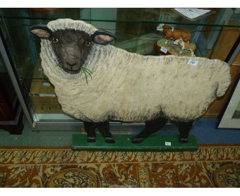 A contemporary novelty Firescreen of sheep.