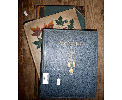 Three postcard albums 