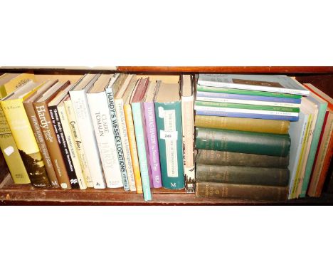 Large collection of books about Thomas Hardy and four Hardy novels (one shelf)