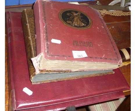 Three postcard albums