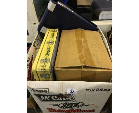 A box of various mixed foreign stamps, First Day Covers and PHQ cards.