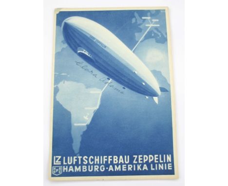 CLARA ADAMS SIGNED 1930's GRAF ZEPPELIN BOOKLET Clara Adams was a pioneer of commercial aviation during the 1920’s, 30’s, and