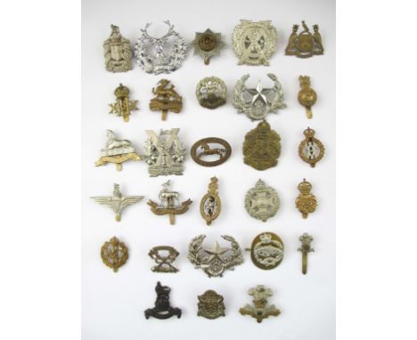 28 BRITISH ARMY CAP BADGES A good mixed lot (Contains restrikes)