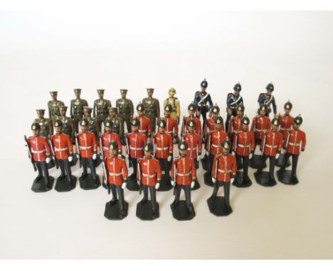 35 SOLID CAST WHITE METAL TOY SOLDIERS BRITISH C1900 AND WW1 Hand painted white metal soldiers. Each standing approx 2.5 inch