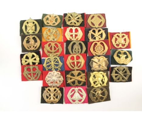 NETHERLANDS - 25 DUTCH ARMY BADGES Dutch army cap devices. (25)