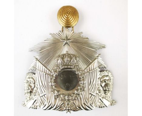 SWEDEN - ARMY OFFICER'S HELMET PLATE Swedish Army Officer's helmet plate badge. Approx 5 inches tall.