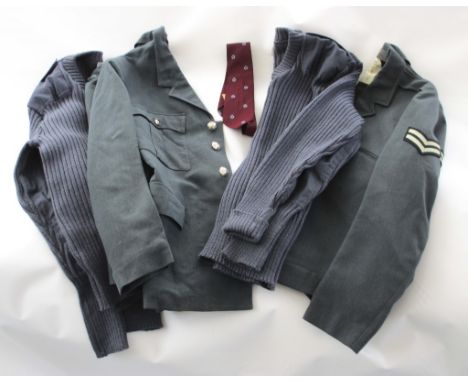 QUANTITY OF ROYAL AIR FORCE UNIFORM  Including 1972 pattern (thunderbird) jacket, jersey (2), No1 Jacket and a tie. (5)