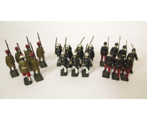 20 BRITAIN'S DIE CAST TOY SOLDIERS  Quantity of early 20th century era soldiers by Britain's Ltd. Including, 7x French army i