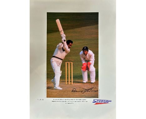 Gary Sobers signed limited edition print with signing photo The achievements of Sir Garfield Sobers stand alone. Generally co