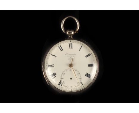 An early Victorian silver open faced pocket watch by Barrauds, Cornhill, the three piece case hallmarked London 1838, the sig