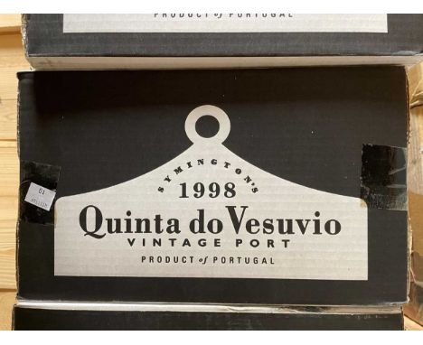 Quinta do Vesuvio Vintage Port 1998, 6 bottles in polished wood case, with outer carton