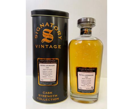 Royal Lochnagar 1991 Highland Single Malt Scotch Whisky, Aged 20 Years, Signatory Vintage, distilled 12/4/1991, bottled 1/11/