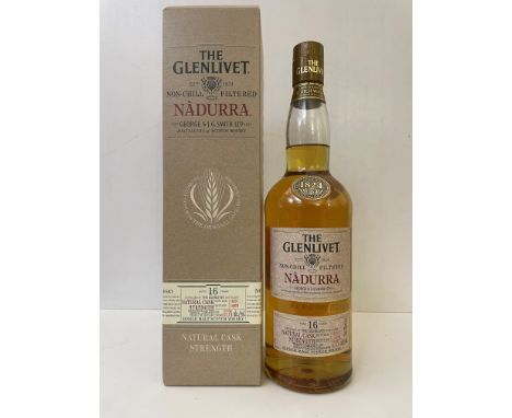 The Glenlivet Nadurra 16 year old Single Malt Scotch Whisky, natural cask strength, bottled 10/2007, batch no. 1007D, 70cl, 5