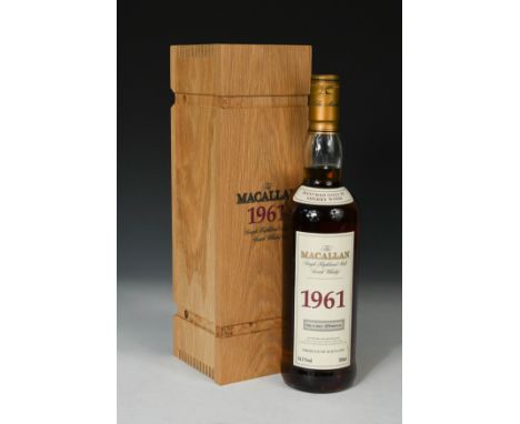 The Macallan 1961 Single Highland Malt Scotch Whisky, one of 379 bottles, matured in sherry wood, 54.1%, 700ml, level into ne