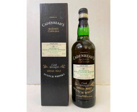 Cadenhead's Authentic Collection Macallan-Glenlivet 1976 Highland Single Malt Scotch Whisky, Aged 22 Years, cask strength, bo