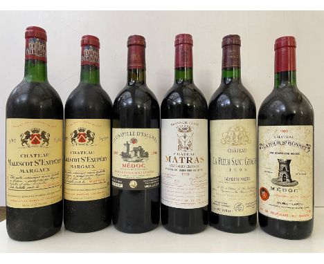 Mixed Red Bordeaux. Chateau Lapelletrie, St Emilion Grand Cru 1995, 3 bottles; Chateau Corbin Michotte, St Emilion Grand Cru 