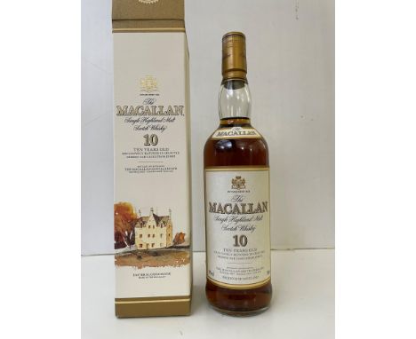 The Macallan 10 Years Old Single Highland Malt Scotch Whisky, matured in selected sherry oak casks, 40%, 70cl, original box