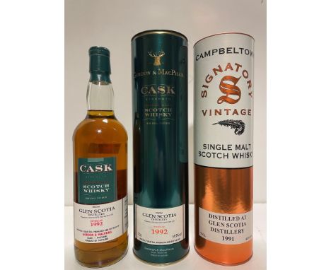 Glen Scotia 1991 Campbeltown Signatory Vintage Single Malt Scotch Whisky, aged 23 years, distilled 17.04.1991, bottled 02.07.