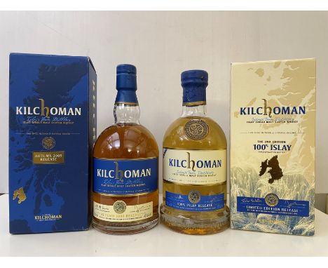 Kilchoman Islay Single Malt Scotch Whisky, 2 bottles, Limited Edition Release, The 2nd Edition, 50%, 70cl, boxed; Autumn 2009