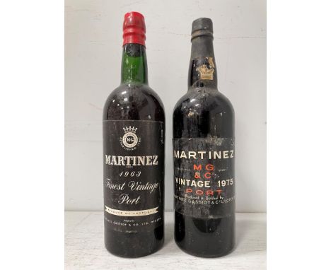 Martinez Vintage Port 1963 & 1975 2 bottles
