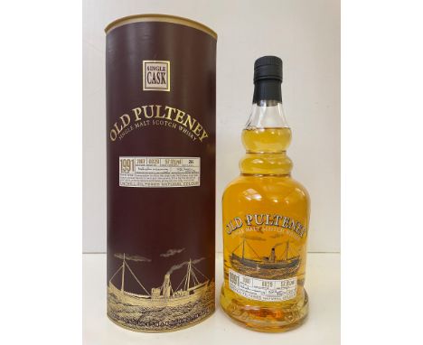 Old Pulteney 1991 Single Malt Scotch Whisky, single cask, bottled 2007, cask no. 0029, bottle No.296, 57.9%, 70cl, with tube