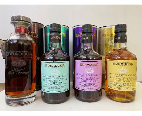 Edradour Highland Single Malt Scotch Whisky, 4 bottles: 14 year old, 55.8%; 10 year old, distilled December 2003, bottled Feb