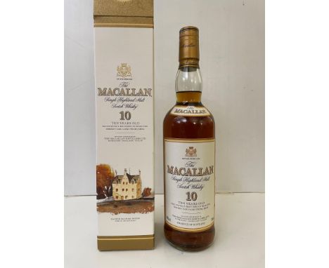 The Macallan 10 Years Old Single Highland Malt Scotch Whisky, matured in selected sherry oak casks, 40%, 70cl, original box