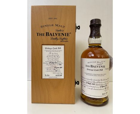 The Balvenie Vintage Cask 1968 Single Malt Scotch Whisky, distilled 11th June 1968, bottled 19th Sept 2000 by The Balvenie Di