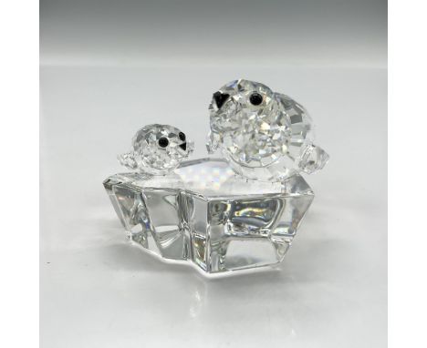 Annual edition crystal is this lovely mother and baby on clear ice floe created from clear crystal looking out with jet cryst