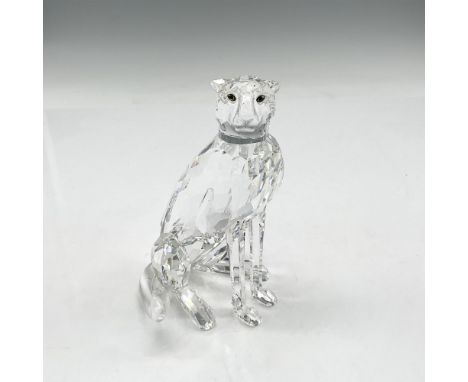 Member of the African Wildlife group. Figural is clear faceted crystal Sahara crystal inset eyes. Swarovski backstamp. 7610 0