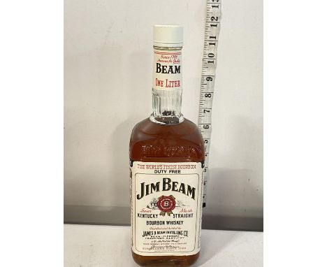 A bottle Jim Beam Bourbon 1L