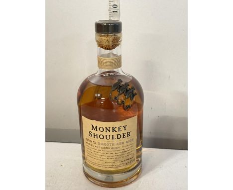 A bottle of Monkey Shoulder blended malt whiskey 70cl