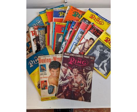 A selection of The Ring vintage boxing and wrestling magazines mainly from the 1950's
