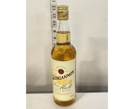 A bottle of Glengannon five year old pure malt whiskey 70cl
