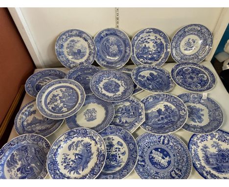 A large selection of Spode collectors plates, shipping unavailable