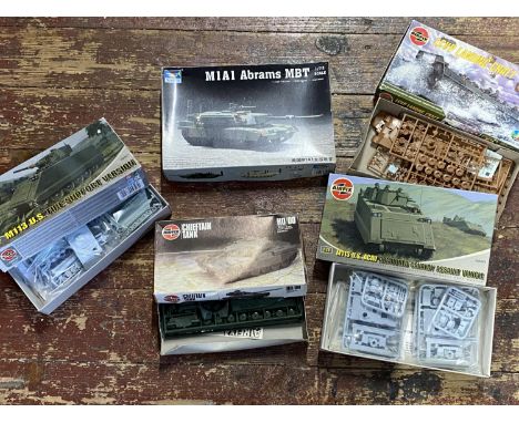 Five Airfix military model kits - look to be complete
