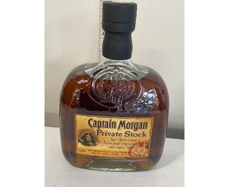 A bottle Captain Morgan Private Stock Spiced Rum 1L