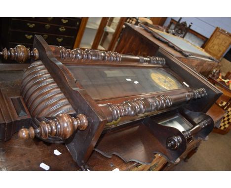 Large late 19th Century Vienna style wall clock set in a mahogany case with detachable pediment and mirrored side panels, app