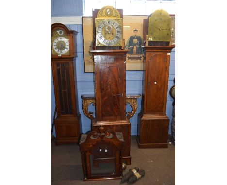 Peter Grimadell, Stamford - An early 19th Century mahogany long case clock with arched brass dial with Roman and Arabic numer