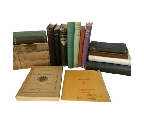 Roland Morris collection. 18 Books relating to Cornwall to R.S Hawker Footprints of Former Men in Far Cornwall 1903, Walking 