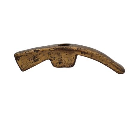 Wreck Salvage, Roland Morris collection. A forged brass hammer head of shipwrights design, length 18cm.  A similar hammer hea