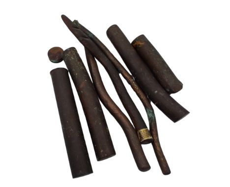 Wreck Salvage, the Association Roland Morris collection to include copper fastenings one stamped Forbes and HMS Association, 