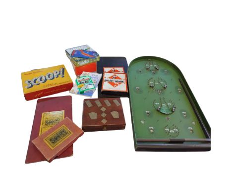 A Waddington's 1936 first edition Monopoly game, 7'6 Version together with Waddington's Scoop, 1930's Sorry board game, a Cor