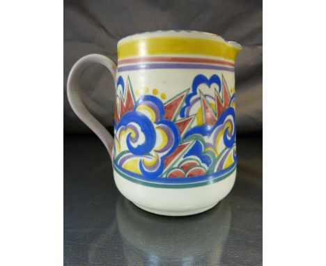 An Art Deco Carter Stabler Adams Ltd Poole Pottery Jug decorated in the OY Pattern. Painted by Marjorie Batt between 1925 and