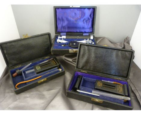 Vintage Medical equipment all in fitted cases - Sahli Haemoglobinometer with manual in fitted case along with one other and a