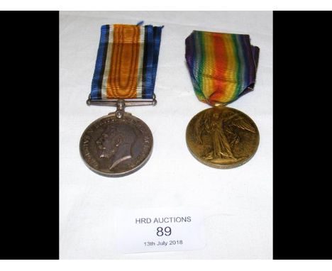 Two First World War medals to Lieutenant H Gale - Dorset Regiment and 91st Punjabis - with photocopied documents  